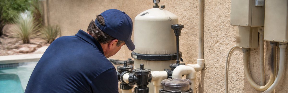 Pool filter tank and pump equipment, Arizona Pool Service