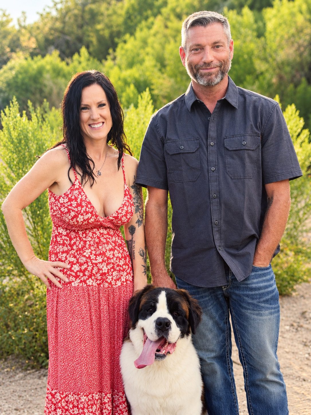 Nick and Jen Masse with their dog