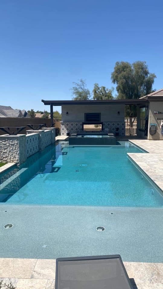 Pool and outdoor living space built or remodeled by Arizona Pool Service