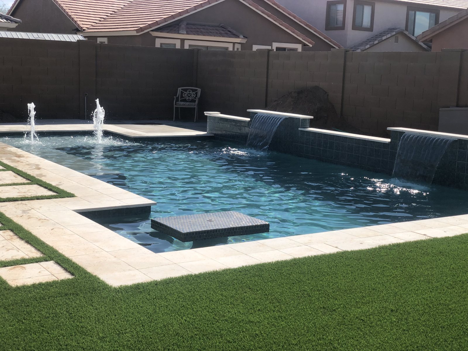 Clean pool after a service visit by Arizona Pool Service
